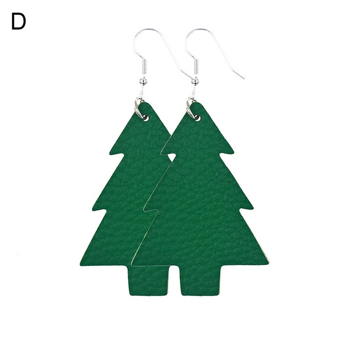 2 Pair Women Fashionable Christmas Tree Eardrop Hook Earrings Jewelry Accessory Image 4