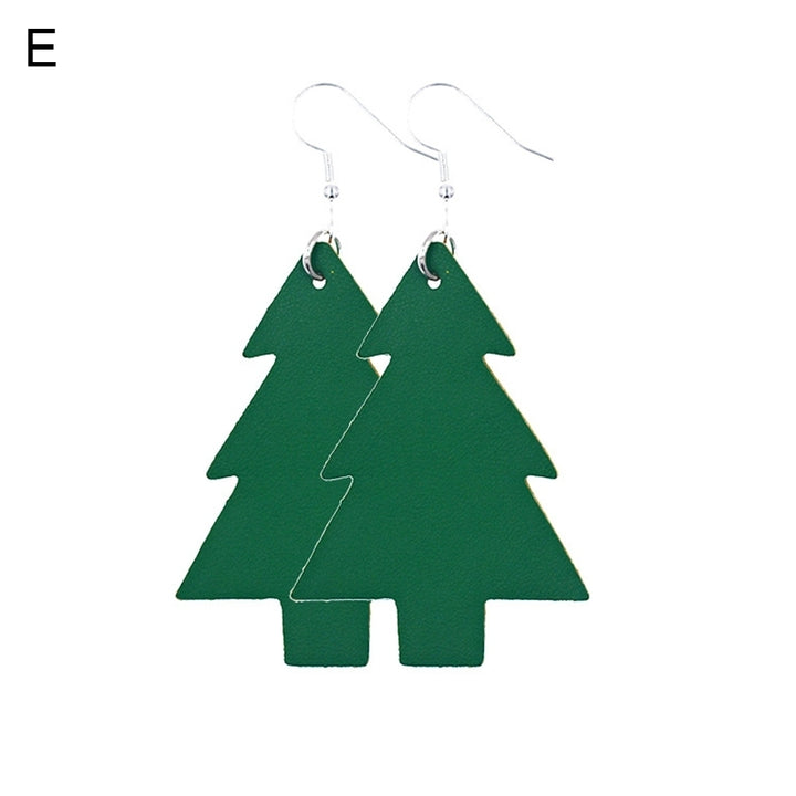 2 Pair Women Fashionable Christmas Tree Eardrop Hook Earrings Jewelry Accessory Image 6