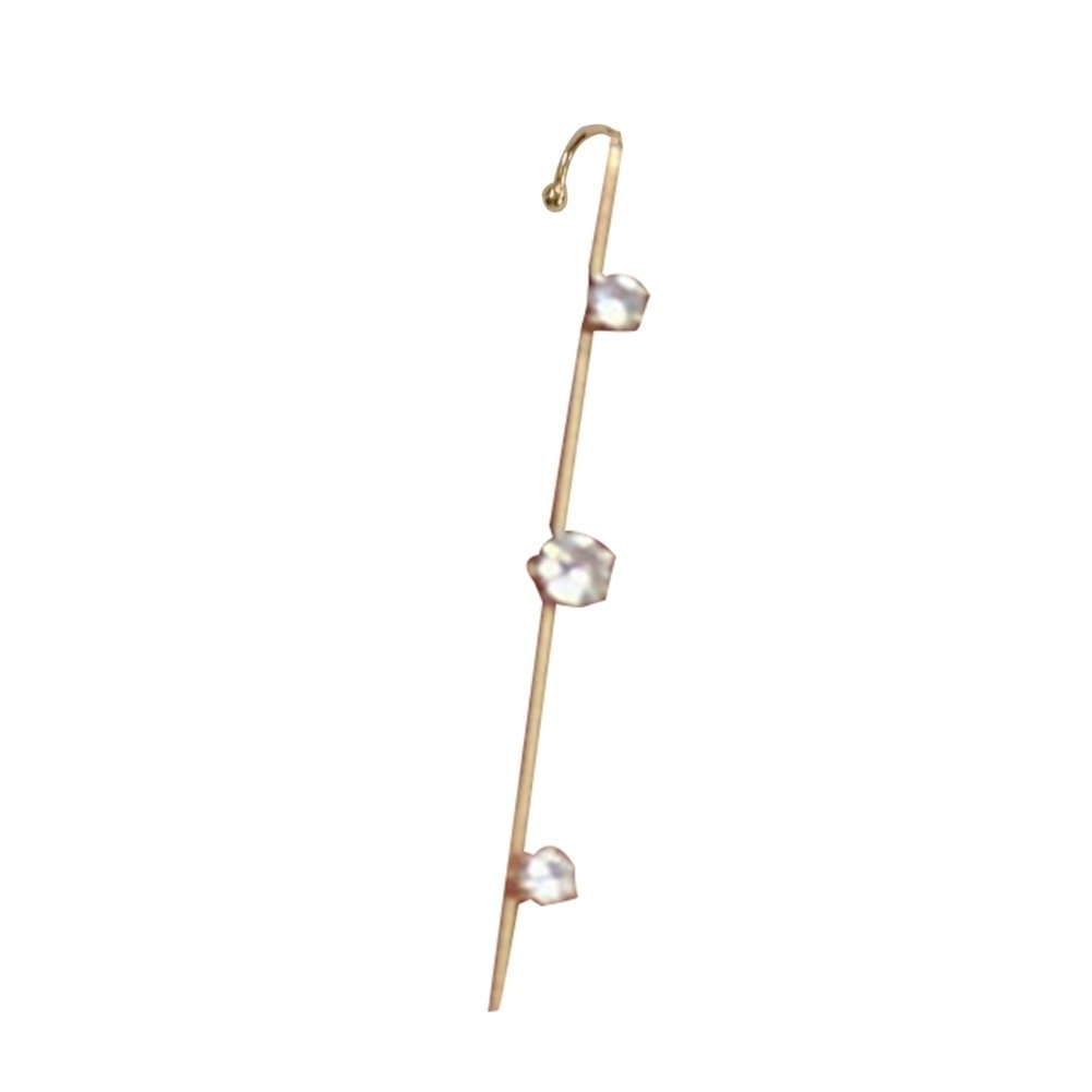 1Pc Women Stylish Ear Wrap Hook Stud Surround Diagonal Inlaid Piercing Earring Image 4
