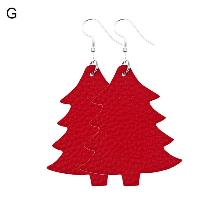 2 Pair Women Fashionable Christmas Tree Eardrop Hook Earrings Jewelry Accessory Image 8