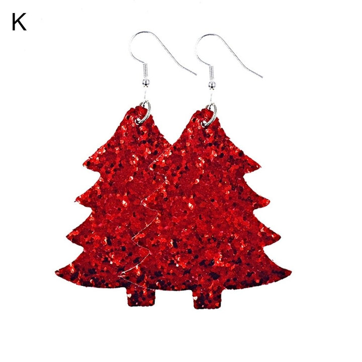 2 Pair Women Fashionable Christmas Tree Eardrop Hook Earrings Jewelry Accessory Image 11