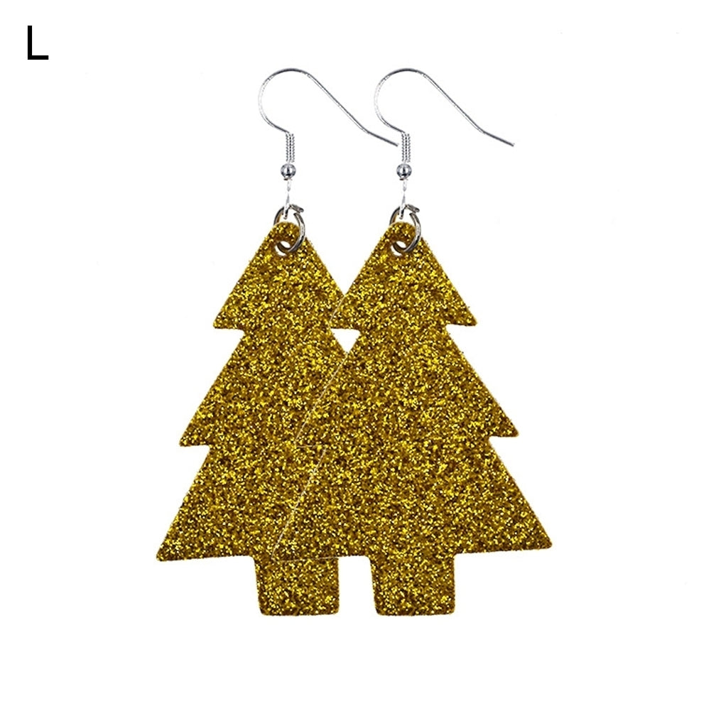 2 Pair Women Fashionable Christmas Tree Eardrop Hook Earrings Jewelry Accessory Image 12