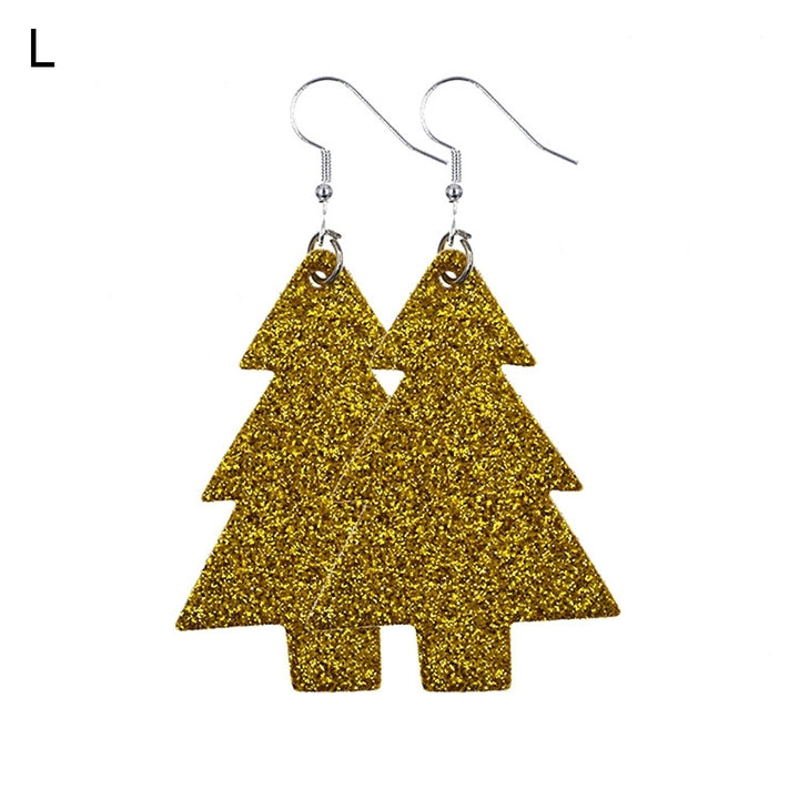 2 Pair Women Fashionable Christmas Tree Eardrop Hook Earrings Jewelry Accessory Image 12