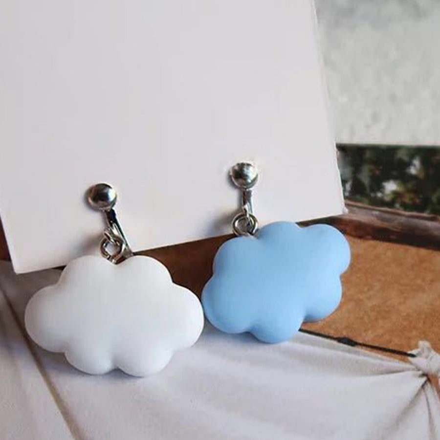 Cute Cloud Shape Dangle Earrings Ear Hook Weather Jewelry Accessory for Girls Image 1