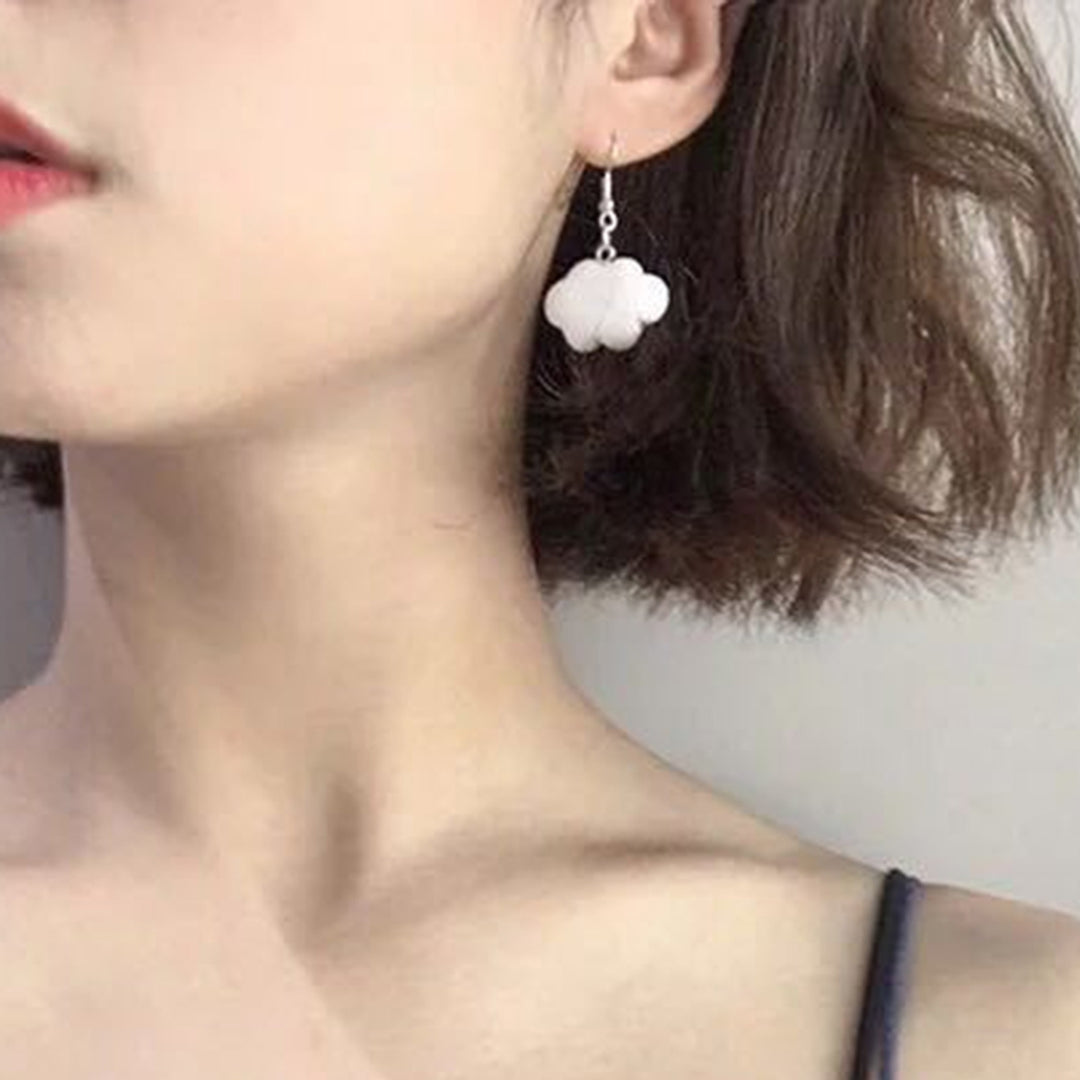 Cute Cloud Shape Dangle Earrings Ear Hook Weather Jewelry Accessory for Girls Image 7