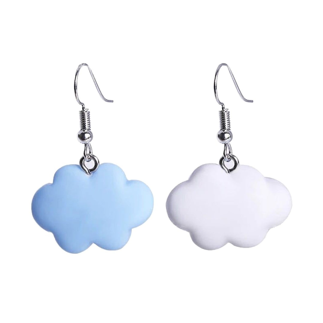 Cute Cloud Shape Dangle Earrings Ear Hook Weather Jewelry Accessory for Girls Image 8