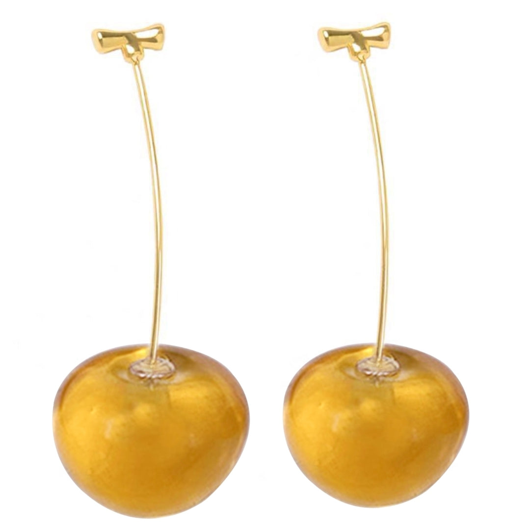 1 Pair Women Sweet Cherry Fruit Pendent Earrings Studs Jewelry Accessories Gift Image 4