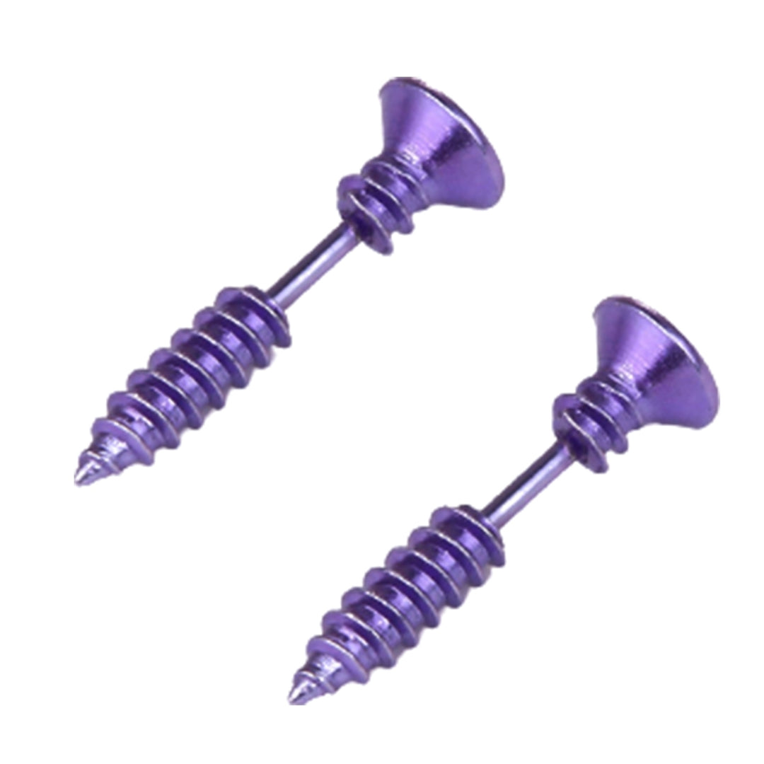 Funny Screw Shape Ear Studs Cool Double-Sided Earrings Fashion Jewelry Gift Image 4