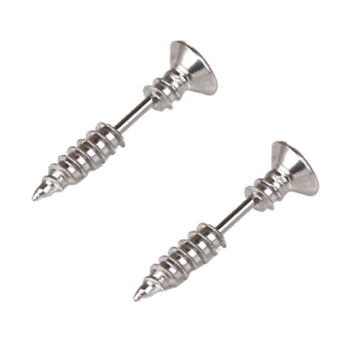 Funny Screw Shape Ear Studs Cool Double-Sided Earrings Fashion Jewelry Gift Image 1