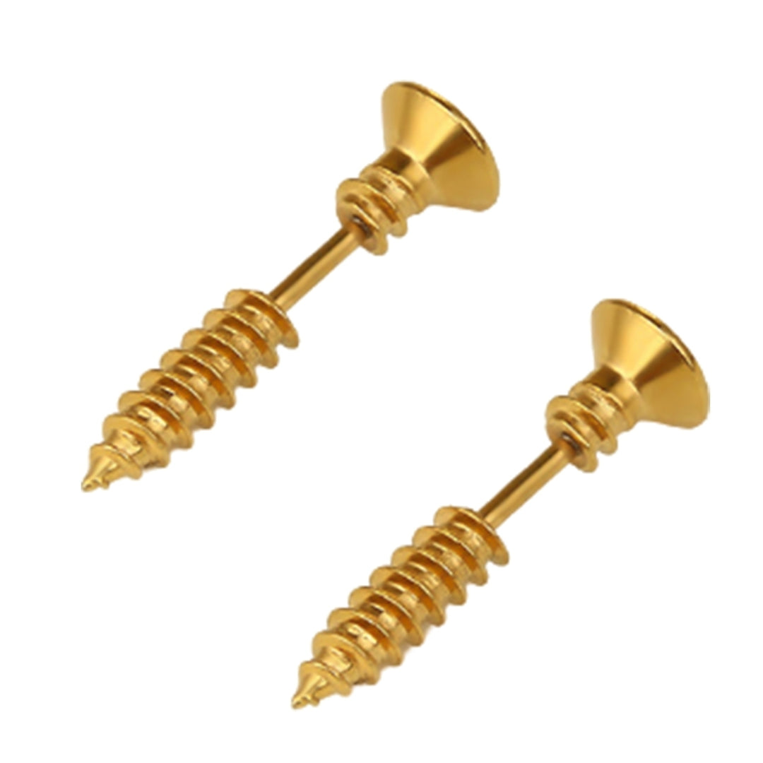 Funny Screw Shape Ear Studs Cool Double-Sided Earrings Fashion Jewelry Gift Image 11