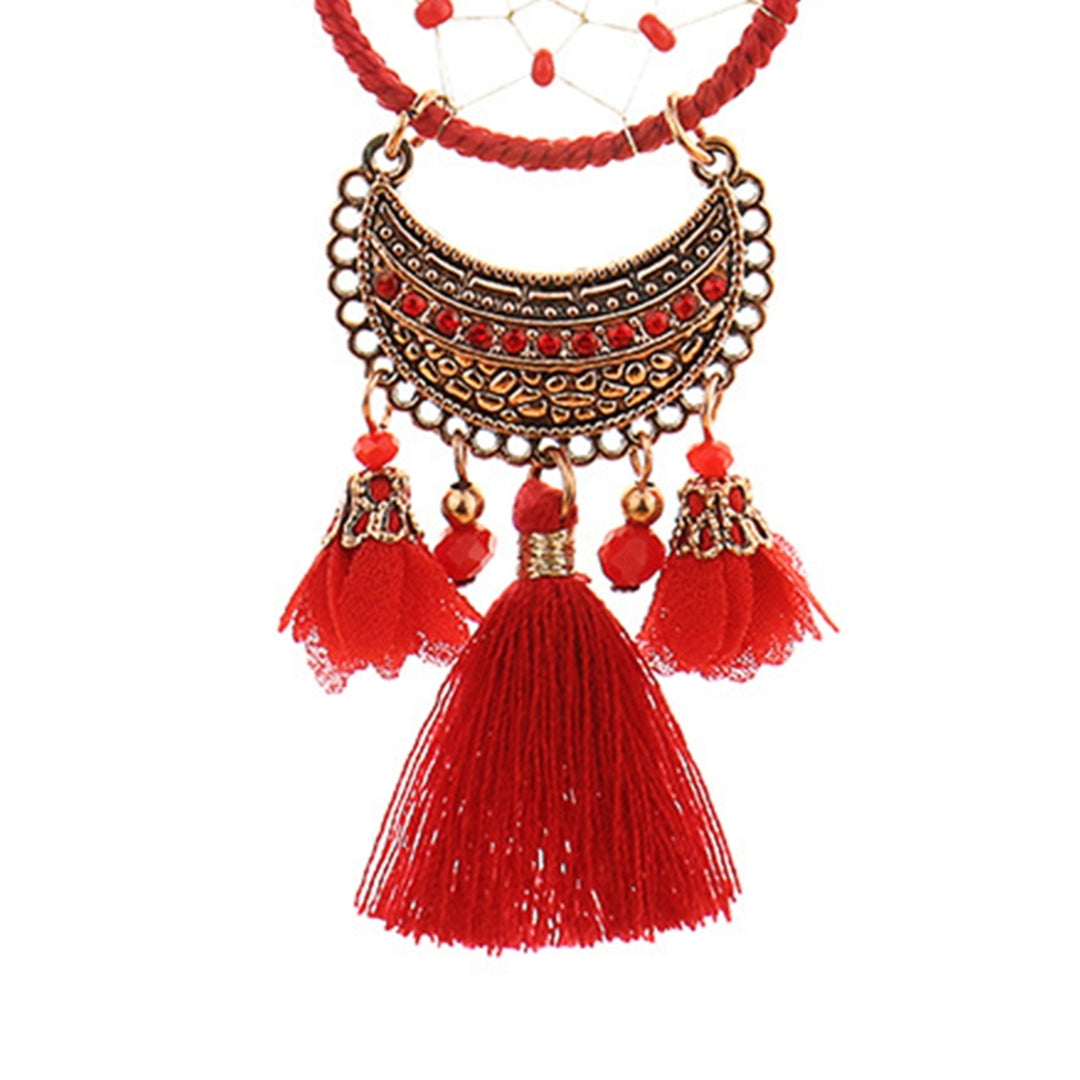 Earrings Long Drop Fashion Red Fringed Long Fashion Tassel Earrings for Girls Image 9