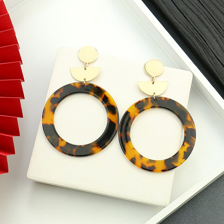 1Pair Earrings Print Elegant Acrylic Women Leopard Drop Earrings for Birthday Party Image 8