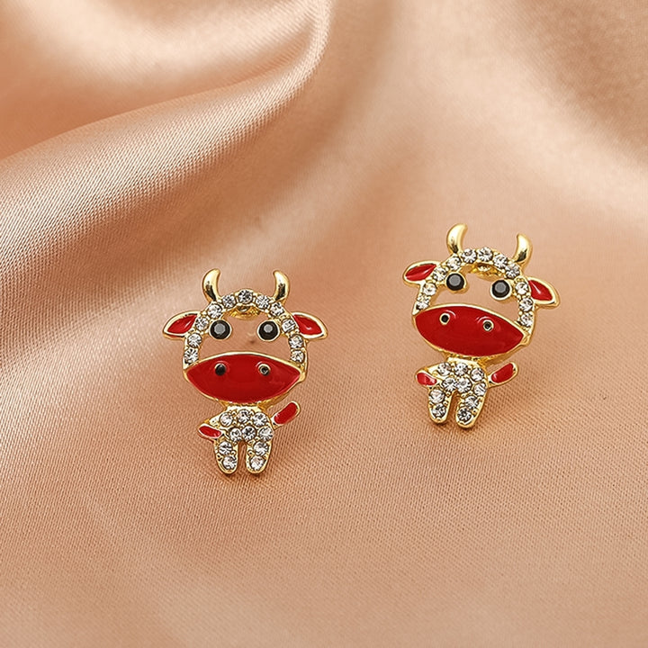 1Pair Earring Cartoon Cute Alloy Animal Stud Earing for Girl Image 2