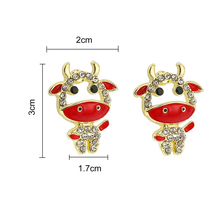 1Pair Earring Cartoon Cute Alloy Animal Stud Earing for Girl Image 4