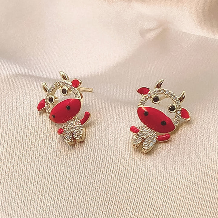 1Pair Earring Cartoon Cute Alloy Animal Stud Earing for Girl Image 12