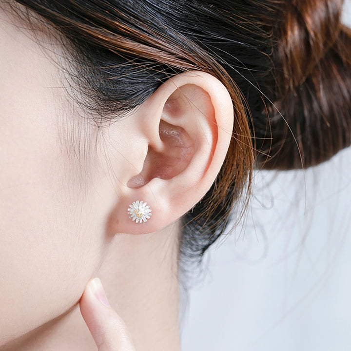 Ear Studs Paired Skin-friendly Silver Plated Adorable Ear Studs for Gift Image 3