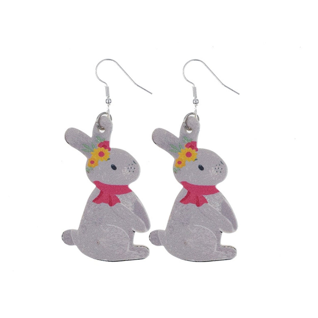 Dangle Earring Comfortable Exquisite Elegant Easter Bunny Earing for Celebration Image 1