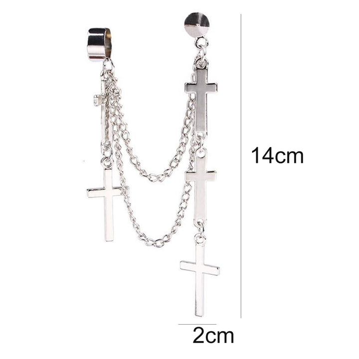 Earring Tassels Design Durable Alloy Punk Style No Ear Hole Earrings for Graduation Image 4