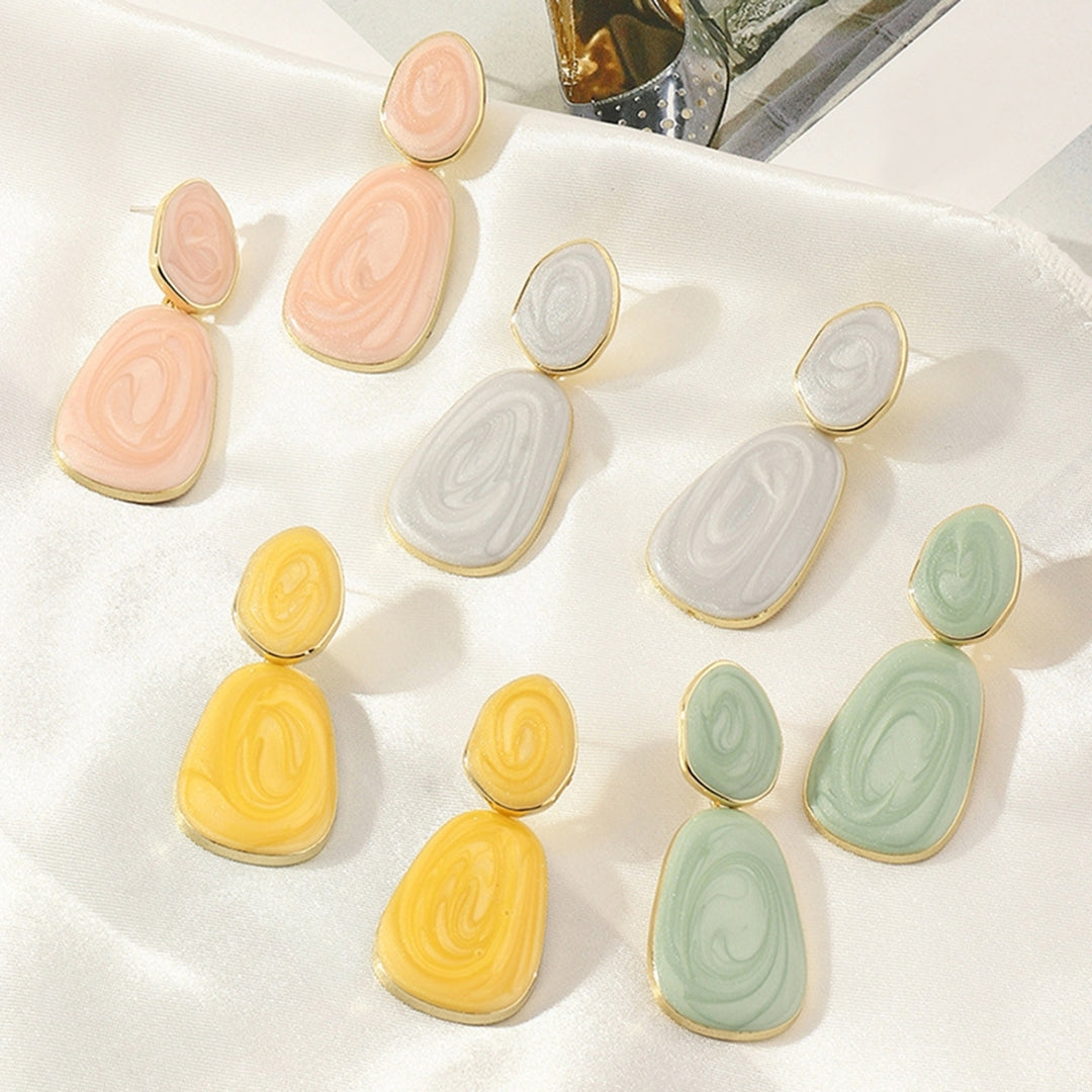 Earring Candy-colored All-match Small Lines Fresh Charming Drop Earrings for Club Image 1