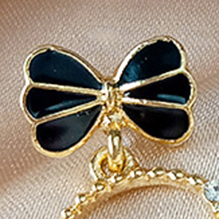 1 Pair Exquisite Women Heart Pendant Rhinestone Shiny Dangle Earring Jewelry Accessory Image 12