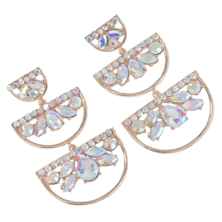 Earrings Colorful Geometric Alloy Semicircle Long Dangle Earrings for Women Image 4