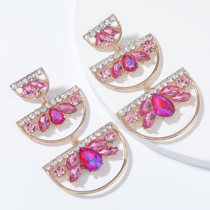 Earrings Colorful Geometric Alloy Semicircle Long Dangle Earrings for Women Image 11