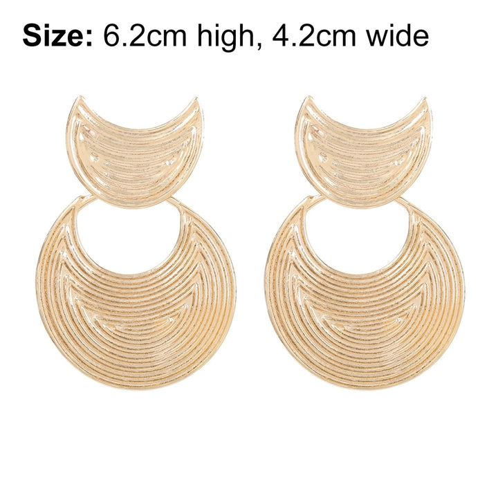 Earrings Moon Shape Drop Resistant Exaggerated Fashion Simple Geometric Arc Earrings for Party Image 12
