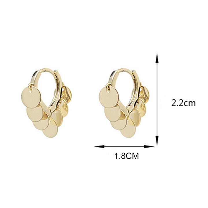 Women Earrings Trendy Punk Alloy Golden Simple Exquisite Hoop Earrings for Wedding Image 4