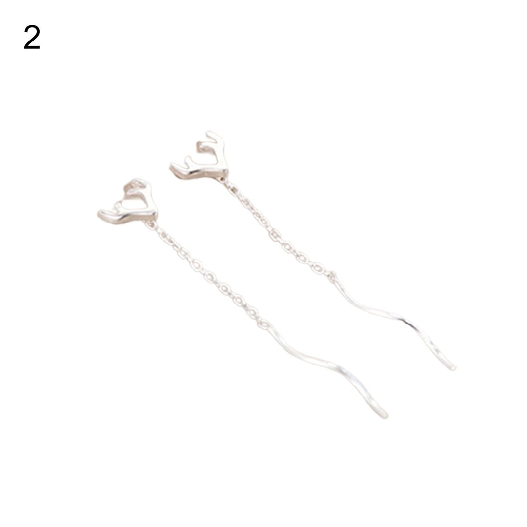 1 Pair Attractive Ladies Flower Earrings Decorative Long Dangle Dandelion Earrings for Daily Life Image 3
