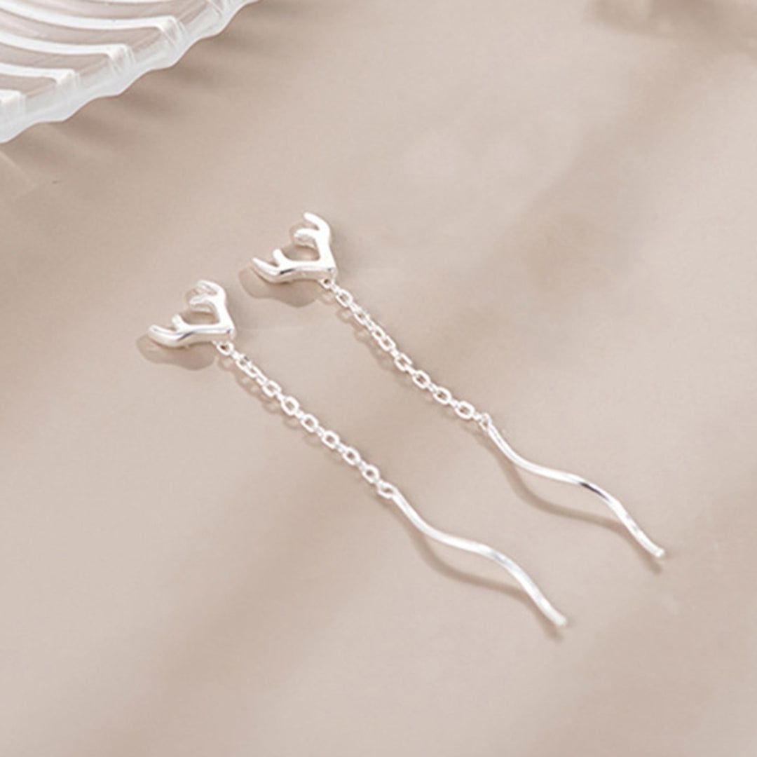 1 Pair Attractive Ladies Flower Earrings Decorative Long Dangle Dandelion Earrings for Daily Life Image 6