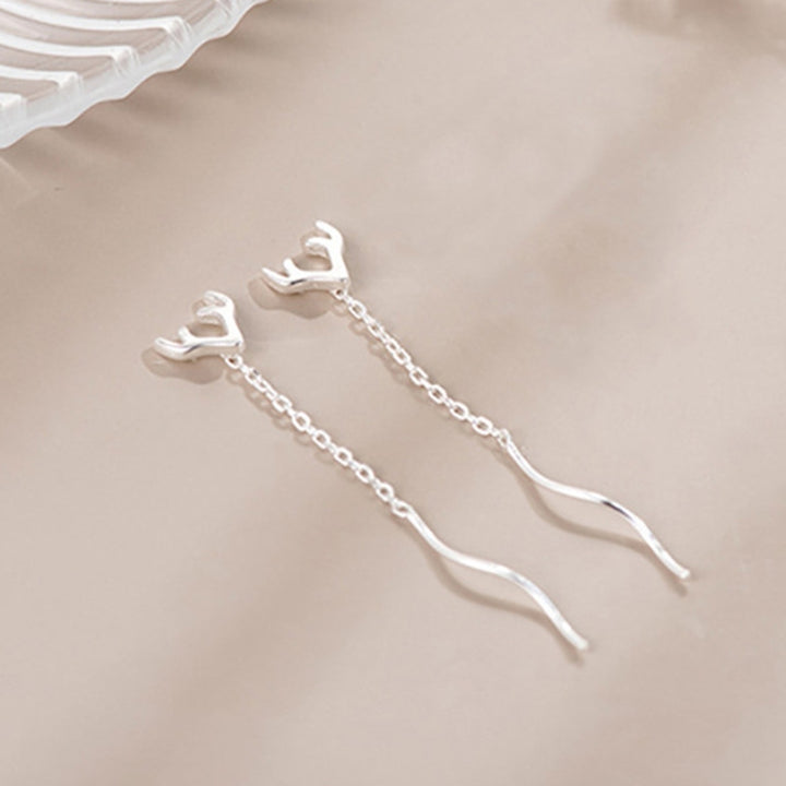 1 Pair Attractive Ladies Flower Earrings Decorative Long Dangle Dandelion Earrings for Daily Life Image 6
