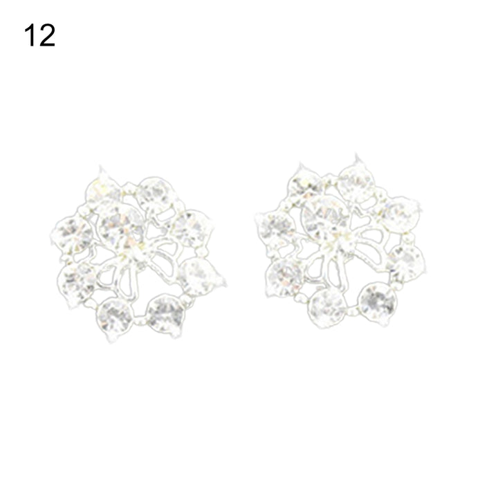 1 Pair Ear Studs Heart Cubic Zirconia Korean Bow Rabbit Cherry Imitation Pearl Stud Earrings Jewelry Accessories Image 4