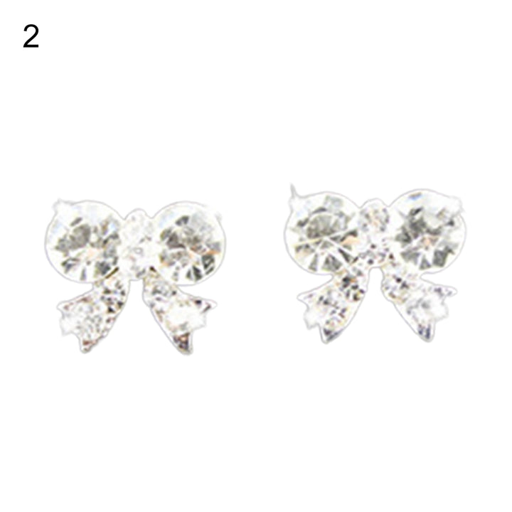 1 Pair Ear Studs Heart Cubic Zirconia Korean Bow Rabbit Cherry Imitation Pearl Stud Earrings Jewelry Accessories Image 9