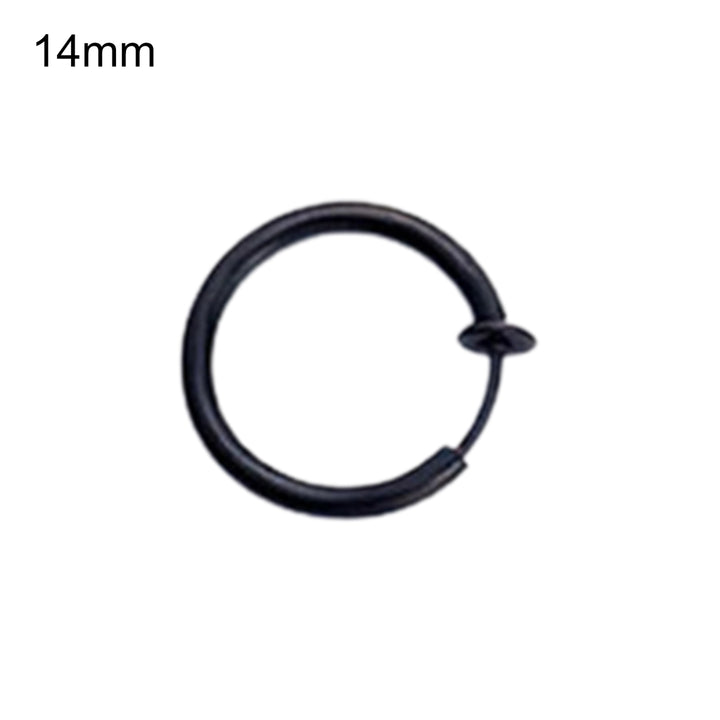 1Pc Unisex Cool Earring Round Non Ear Piercing Hoop Earring Clip for Daily Wear Image 2