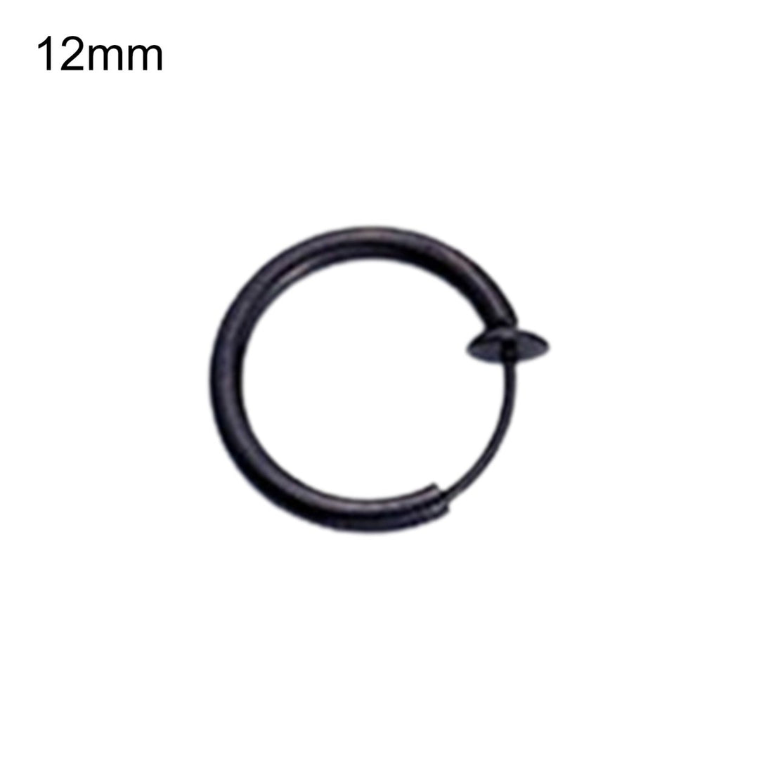 1Pc Unisex Cool Earring Round Non Ear Piercing Hoop Earring Clip for Daily Wear Image 4