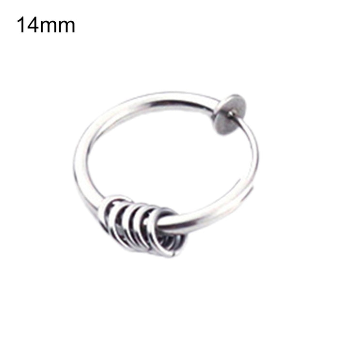 1Pc Unisex Cool Earring Round Non Ear Piercing Hoop Earring Clip for Daily Wear Image 6