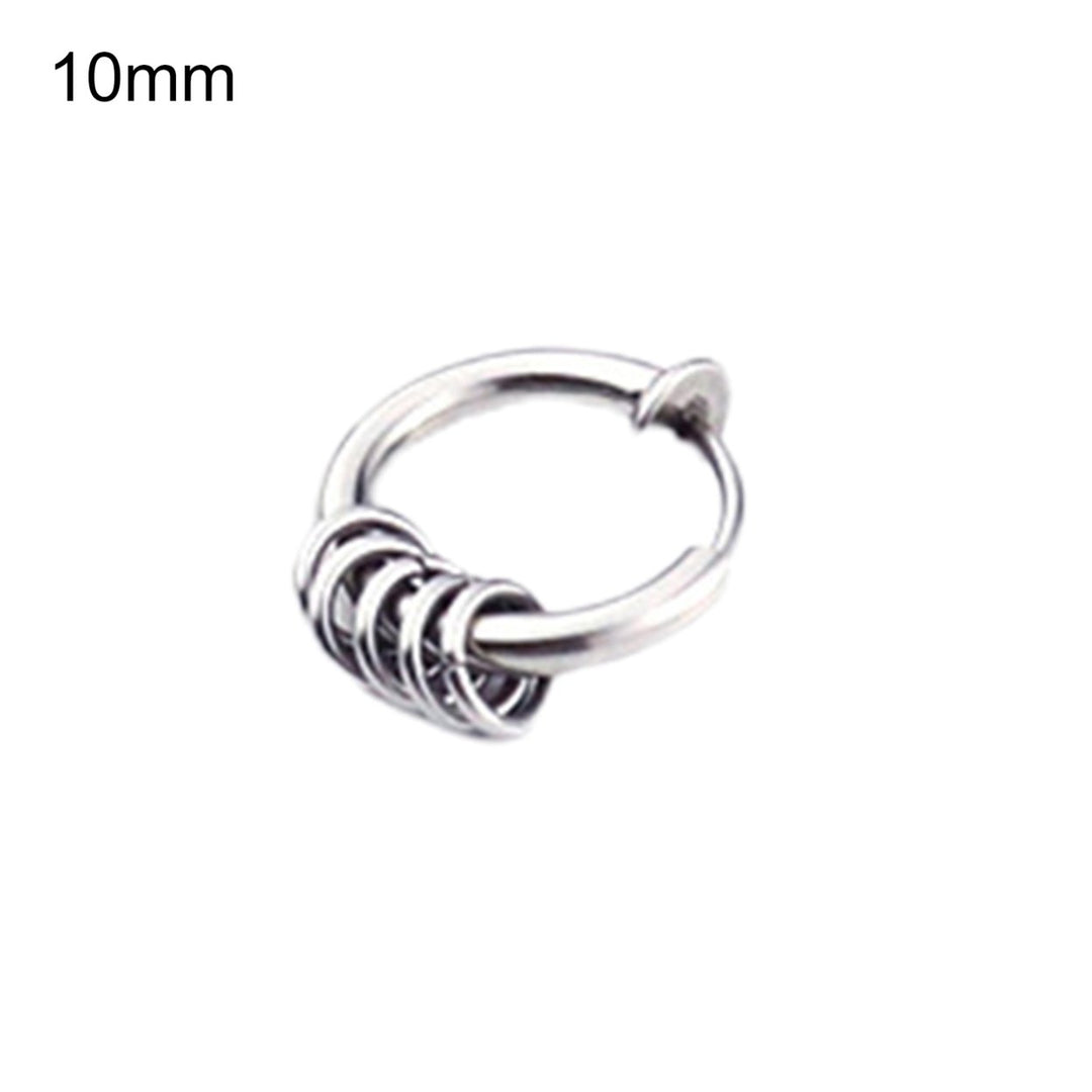 1Pc Unisex Cool Earring Round Non Ear Piercing Hoop Earring Clip for Daily Wear Image 8