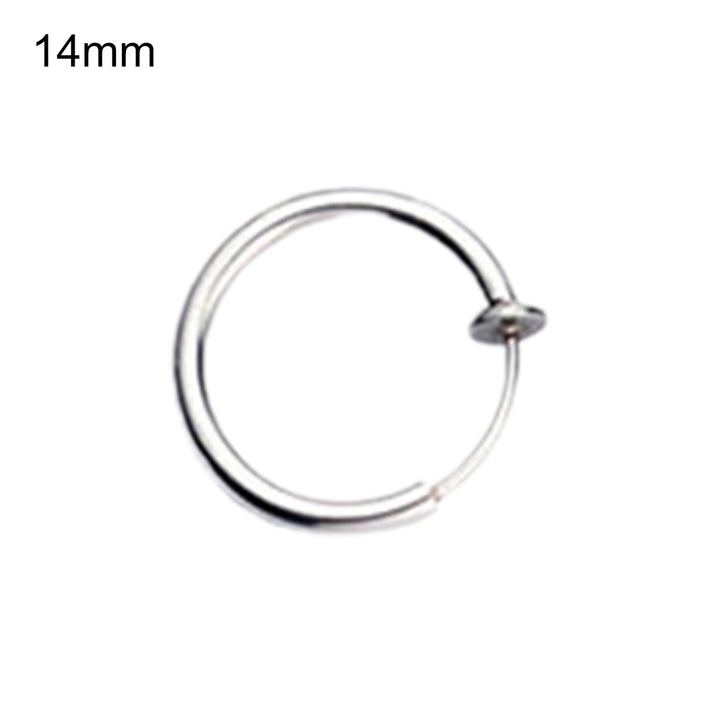 1Pc Unisex Cool Earring Round Non Ear Piercing Hoop Earring Clip for Daily Wear Image 10