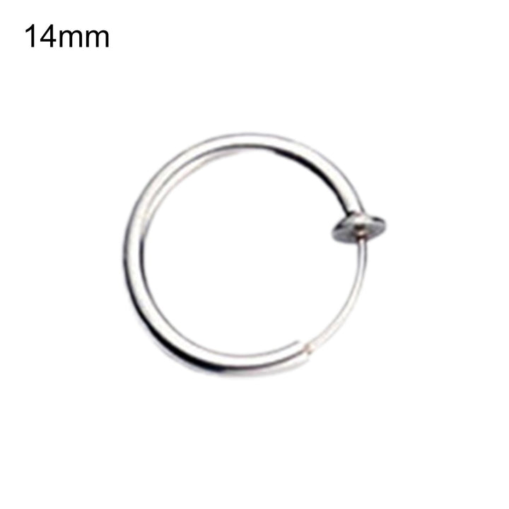 1Pc Unisex Cool Earring Round Non Ear Piercing Hoop Earring Clip for Daily Wear Image 1