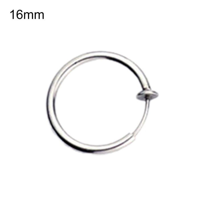 1Pc Unisex Cool Earring Round Non Ear Piercing Hoop Earring Clip for Daily Wear Image 11