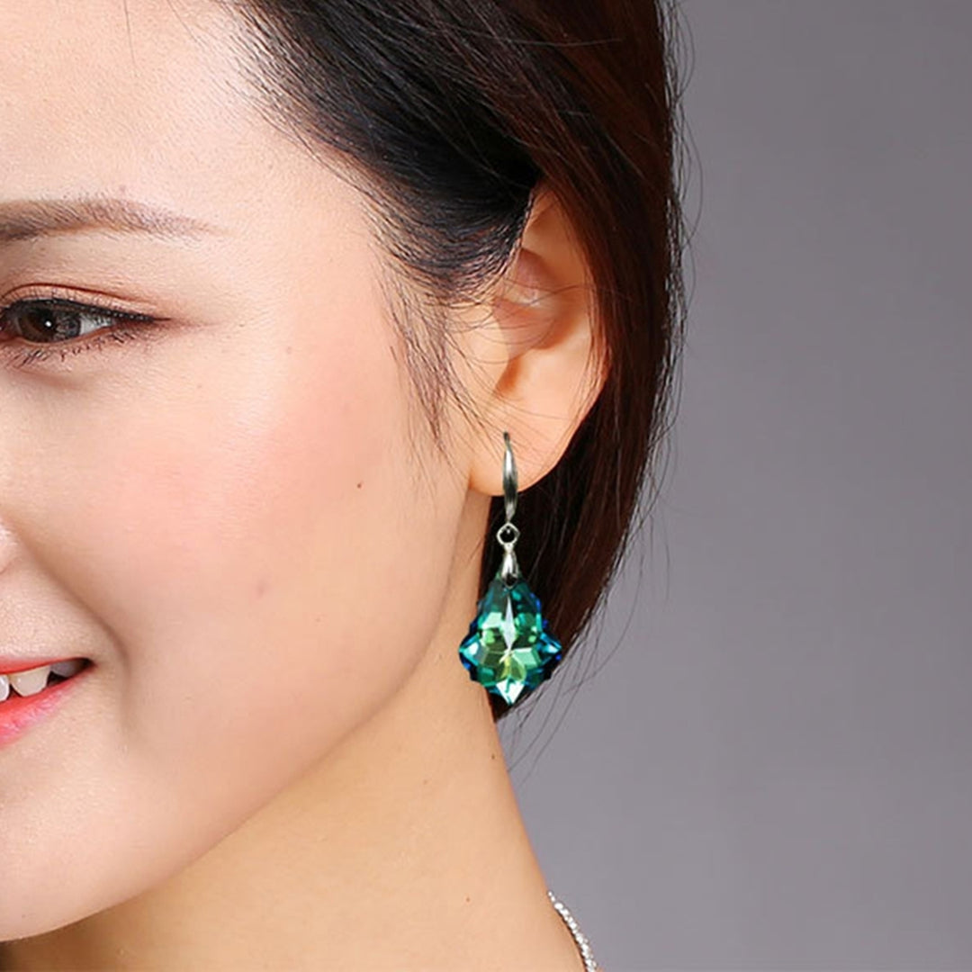 1 Pair Dangling Earrings Comfortable Wearing Wear-Resistant Faux Crystal Women Ear Hooks for Banquet Image 11