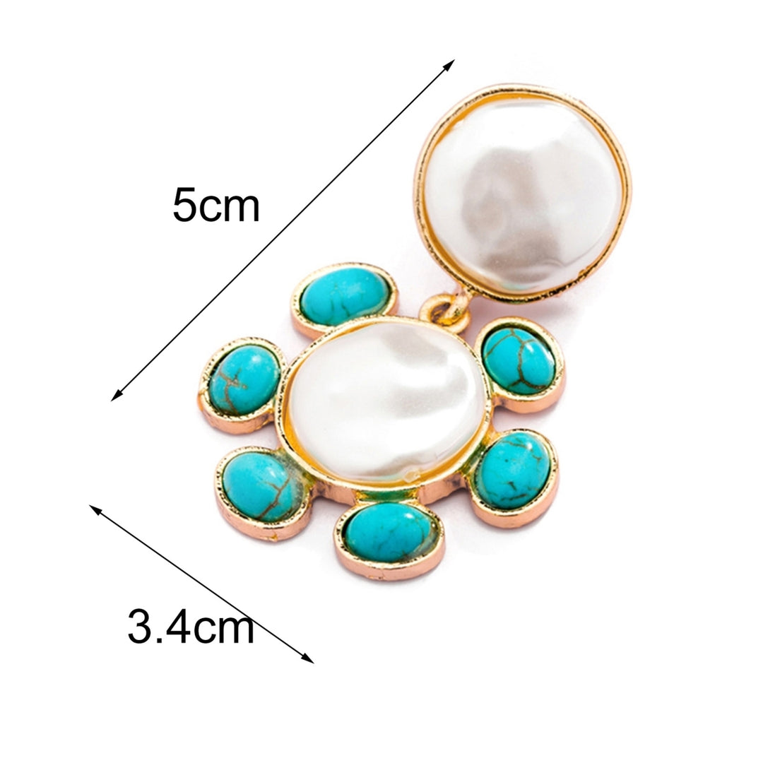 1 Pair Dangle Earrings Classic Decorative All-match Stylish Tassel Stud Hook Earrings for Dating Image 4
