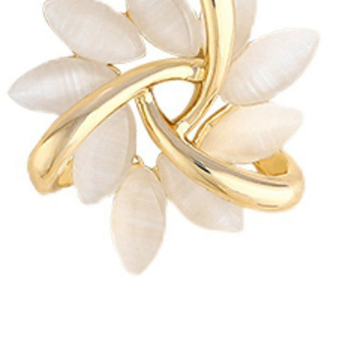 1 Pair Petal Circle Flower Shape Women Earrings Alloy Geometric Round Stud Earrings Jewelry Accessory Image 12