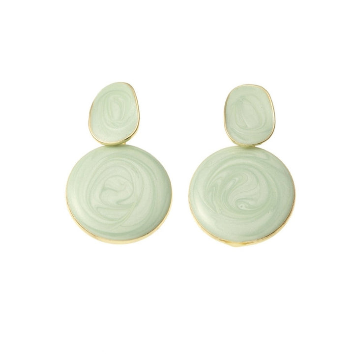 1 Pair Drop Earrings Non-fading All-match Lightweight Geometric Stud Hook Tassel Earrings for Party Image 1