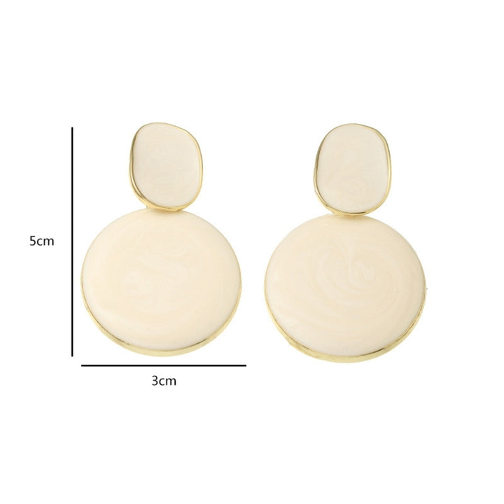 1 Pair Drop Earrings Non-fading All-match Lightweight Geometric Stud Hook Tassel Earrings for Party Image 8