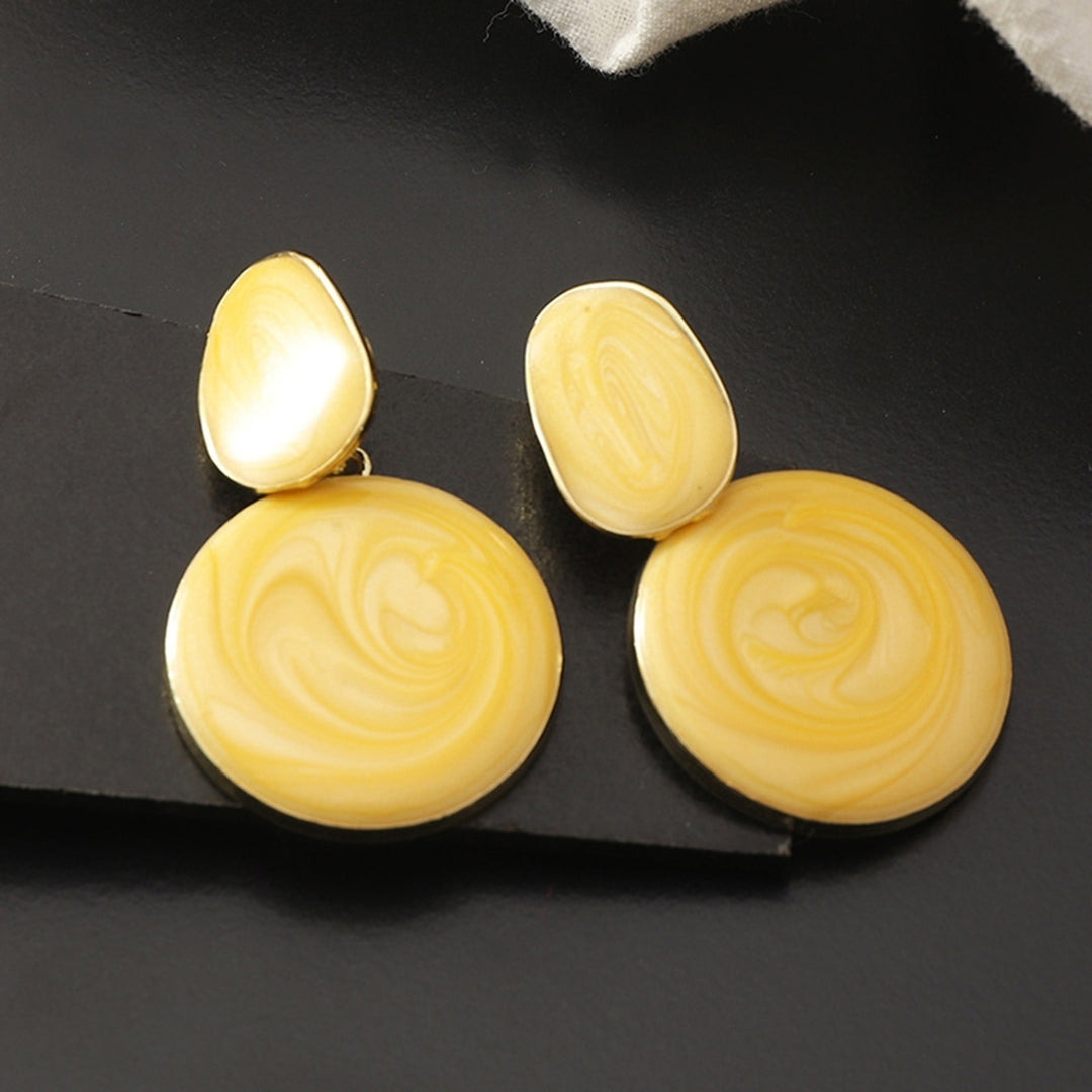 1 Pair Drop Earrings Non-fading All-match Lightweight Geometric Stud Hook Tassel Earrings for Party Image 11