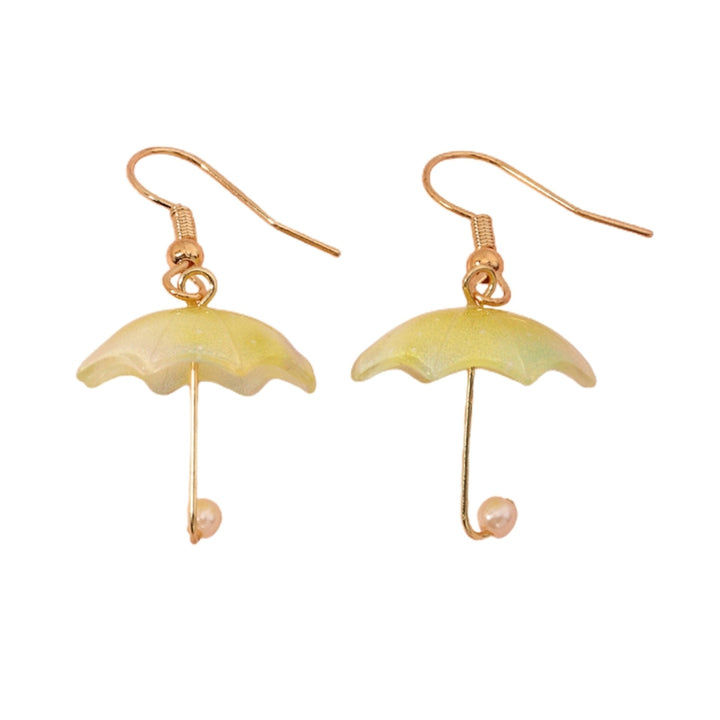 1 Pair Women Earrings Umbrella Contrast Color Jewelry All Match Lightweight Cute Hook Earrings for Wedding Image 4