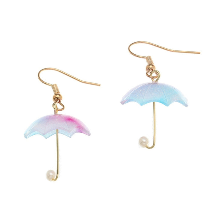 1 Pair Women Earrings Umbrella Contrast Color Jewelry All Match Lightweight Cute Hook Earrings for Wedding Image 12