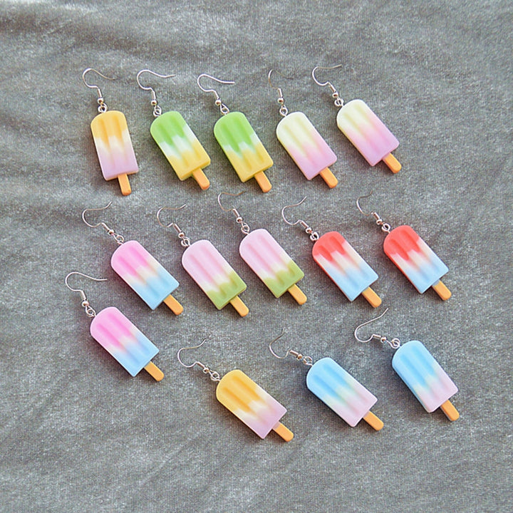 Dangle Earrings Emulational Ice Cream Sweet Vivid Cute Stainless Girl Eardrop for Gift Image 1