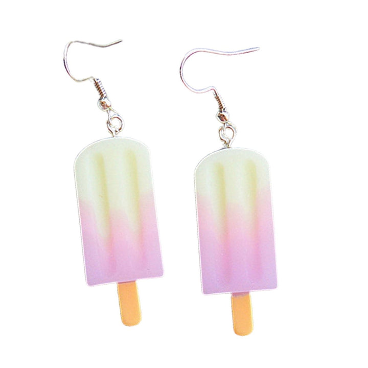 Dangle Earrings Emulational Ice Cream Sweet Vivid Cute Stainless Girl Eardrop for Gift Image 1